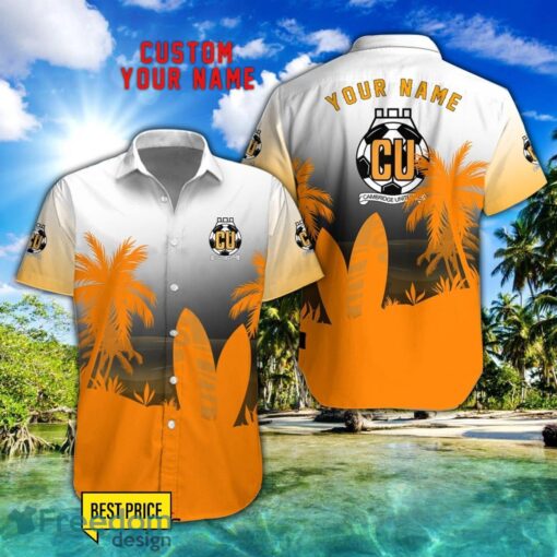 Cambridge United F.C Combo Hawaiian Shirt And Shorts Surfboards Coconut Custom Name For Fans Product Photo 1