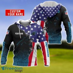 Carolina Panthers US Flag 3D Hoodie For Sport Fans Custom Name Product Photo 1