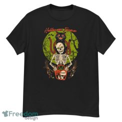 Cat And Skeleton Halloween Forever T Shirt Product Photo 2