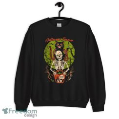 Cat And Skeleton Halloween Forever T Shirt