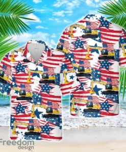 CATERPILLAR 320D3 Excavator, 4th Of July Hawaiian Shirt