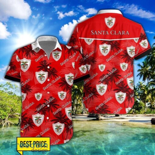 CD Santa Clara 3D Hawaiian Shirt and Shorts Vinatge Tree Pattern Beach Shirt For Fans Product Photo 1