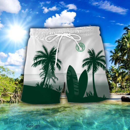 Celtic F.C. Combo Hawaiian Shirt And Shorts Surfboards Coconut Custom Name For Fans Product Photo 2