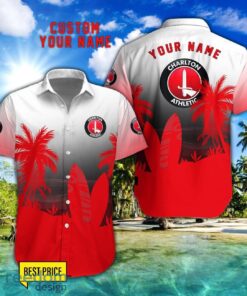 Charlton Athletic F.C Combo Hawaiian Shirt And Shorts Surfboards Coconut Custom Name For Fans