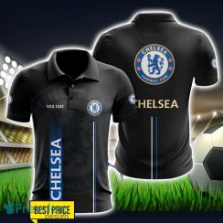 Chelsea F.C. 3D Polo Shirt Black Color For Men