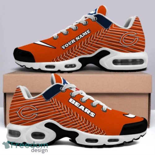 Chicago Bears Custom Name Striped Pattern Air Cushion Sneakers Product Photo 2