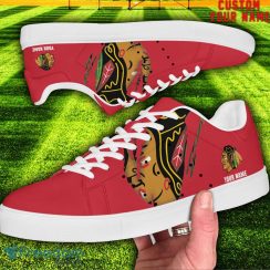 Chicago Blackhawks NHL Custom Name Unique Gift Low Top Skate Shoes Gifts For Fan Product Photo 2