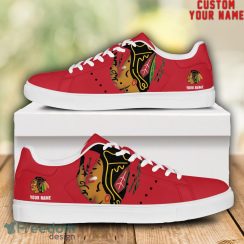 Chicago Blackhawks NHL Custom Name Unique Gift Low Top Skate Shoes Gifts For Fan Product Photo 1