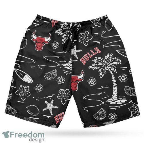 Chicago Bulls NBA Hawaii All Printed Logo 3D Hawaiian Shirt And Shorts For Team Product Photo 3