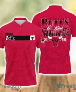 Chicago Bulls Style NBA Champs Special Designs 3D Polo Shirt Product Photo 1