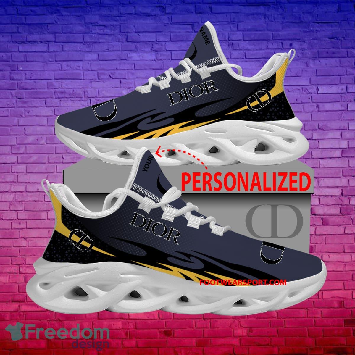 Christian Dior Max Soul Shoes Pattern New Running Sneaker Signature Custom Name - Christian Dior Max Soul Shoes Personlized Photo 1