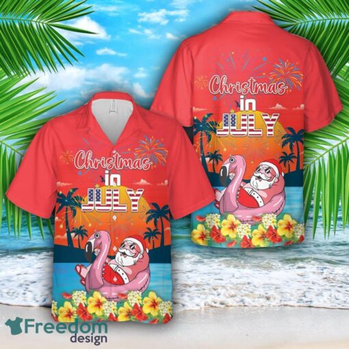 Christmas In July Hawaiian Shirt Funny Santa Shirt Product Photo 1