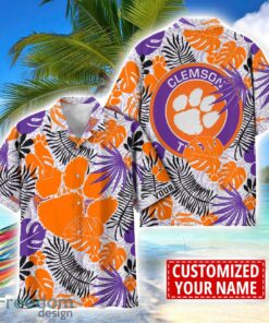 Clemson Tigers Aloha Hawaiian Shirt Custom Name Summer Gift Holiday Team Shirt