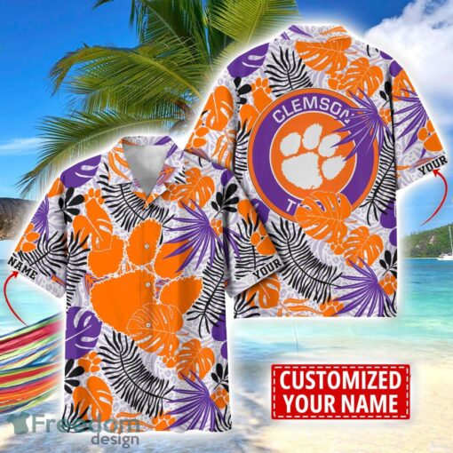 Clemson Tigers Aloha Hawaiian Shirt Custom Name Summer Gift Holiday Team Shirt Product Photo 1