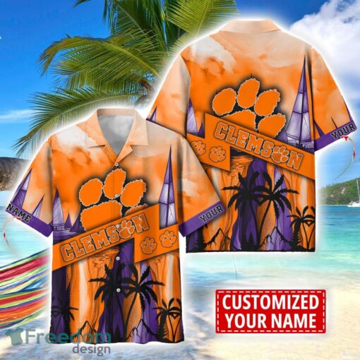 Clemson Tigers Hawaii Shirt Custom Name Sports Team Beach Shirt Product Photo 1