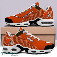 Cleveland Browns Custom Name Striped Pattern Air Cushion Sneakers