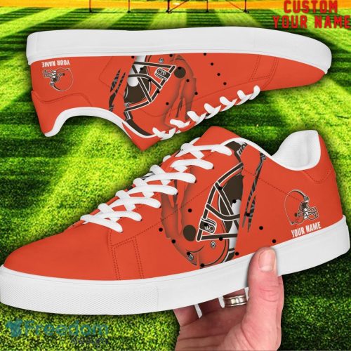 Cleveland Browns NFL Custom Name Unique Gift Low Top Skate Shoes Gifts For Fans Product Photo 2