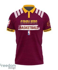 Cleveland Cavaliers Style NBA Basketball Team 3D Polo Shirt Product Photo 2