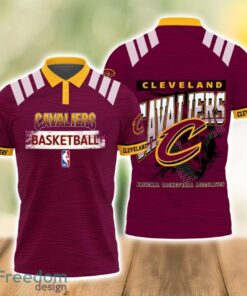 Cleveland Cavaliers Style NBA Basketball Team 3D Polo Shirt