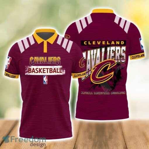 Cleveland Cavaliers Style NBA Basketball Team 3D Polo Shirt Product Photo 1