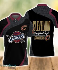 Cleveland Cavaliers Style NBA Basketball Team Black 3D Polo Shirt Product Photo 1