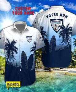 Colomiers rugby Combo Hawaiian Shirt And Shorts Surfboards Coconut Custom Name For Fans