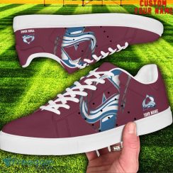 Colorado Avalanche NHL Custom Name Unique Gift Low Top Skate Shoes Gifts For Fan Product Photo 2