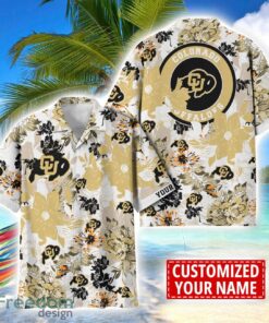 Colorado Buffaloes Aloha 3D Hawaiian Shirt Flower Sport Team Beach Shirt Custom Name