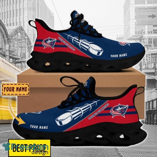 Columbus Blue Jackets Custom Name Sneakers Limited Max Soul Shoes For Men Women Product Photo 2