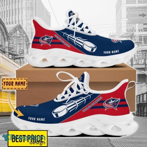 Columbus Blue Jackets Custom Name Sneakers Limited Max Soul Shoes For Men Women Product Photo 1