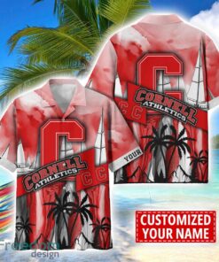 Cornell Big Red Hawaii Shirt Custom Name Sports Team Beach Shirt