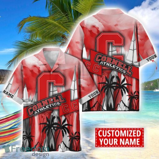 Cornell Big Red Hawaii Shirt Custom Name Sports Team Beach Shirt Product Photo 1