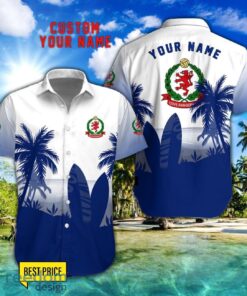 Cove Rangers F.C. Combo Hawaiian Shirt And Shorts Surfboards Coconut Custom Name For Fans