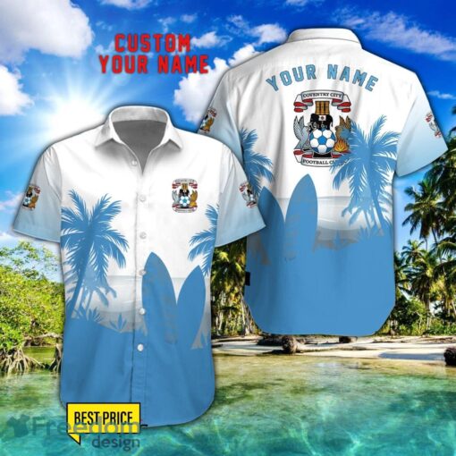 Coventry City F.C Combo Hawaiian Shirt And Shorts Surfboards Coconut Custom Name For Fans Product Photo 1