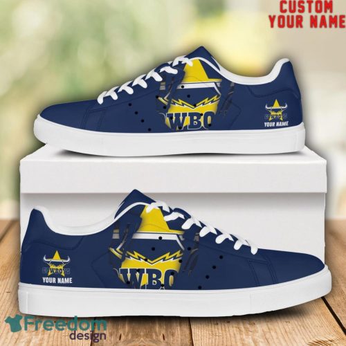 Cowboys NRL Custom Name Unique Gift Low Top Skate Shoes Gifts For Fans Product Photo 1