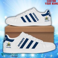 Cowboys NRL Custom Name Unique Gift New Low Top Skate Shoes Gifts For Fans