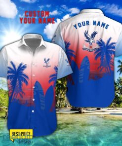 Crystal Palace F.C Combo Hawaiian Shirt And Shorts Surfboards Coconut Custom Name For Fans