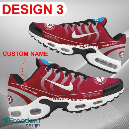 Custom Name NCAA Alabama Crimson Tide Air Cushion Sport Shoes TN Sneakers All Over Print - NCAA Alabama Crimson Tide Air Cushion Sport Shoes Style 3 TN Sneakers