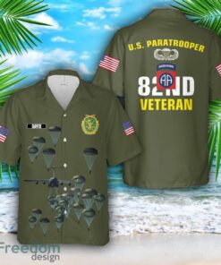 Custom Name US Army 82nd Airborne Division Veteran Hawaiian Shirt