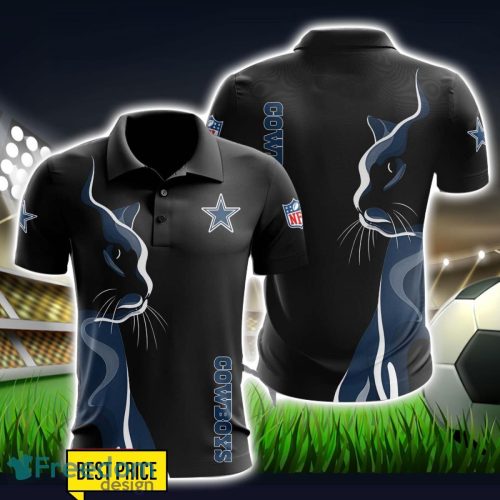 Dallas Cowboys 3D Polo Shirt Black Color For Men Product Photo 1