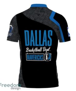 Dallas Mavericks Style NBA Basketball Team Black 3D Polo Shirt Product Photo 3