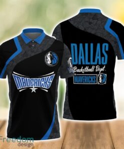 Dallas Mavericks Style NBA Basketball Team Black 3D Polo Shirt