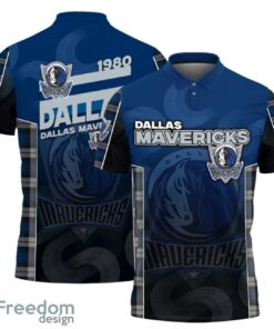 Dallas Mavericks Style NBA Basketball Team Black 3D Polo Shirt new Designs For Fans Product Photo 1