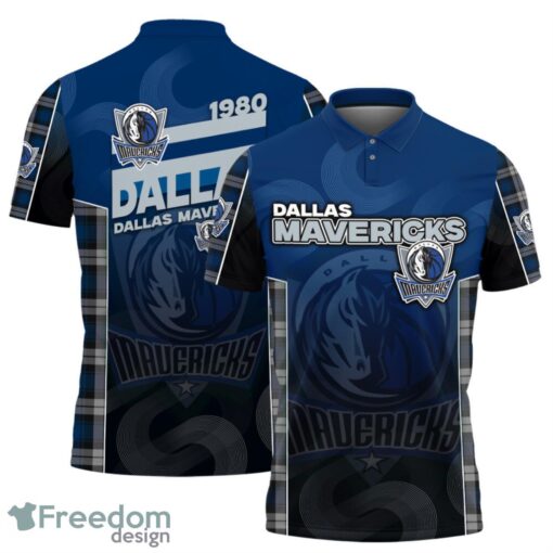 Dallas Mavericks Style NBA Basketball Team Black 3D Polo Shirt new Designs For Fans Product Photo 1