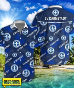 Darmstadt 98 3D Hawaiian Shirt and Shorts Vinatge Tree Pattern Beach Shirt For Fans