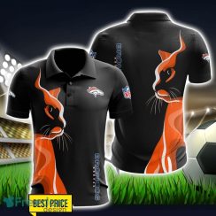 Denver Broncos 3D Polo Shirt Black Color For Men