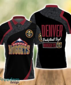 Denver Nuggets Style NBA Basketball Team Black 3D Polo Shirt Product Photo 1