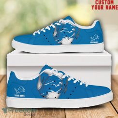 Detroit Lions NFL Custom Name Unique Gift Low Top Skate Shoes Gifts For Fans