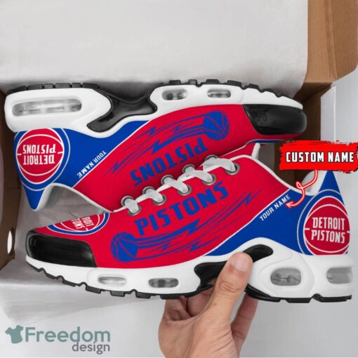 Detroit Pistons NBA Air Cushion Sports Shoes Custom Name TN Sneakers For Fans Product Photo 2