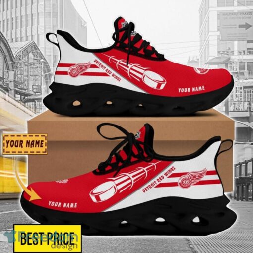 Detroit Red Wings Custom Name Sneakers Limited Max Soul Shoes For Men Women Product Photo 2